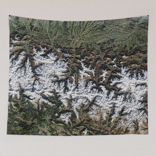 Item preview, Snowy Pyrenees, Europe from space designed and sold by Raureif.