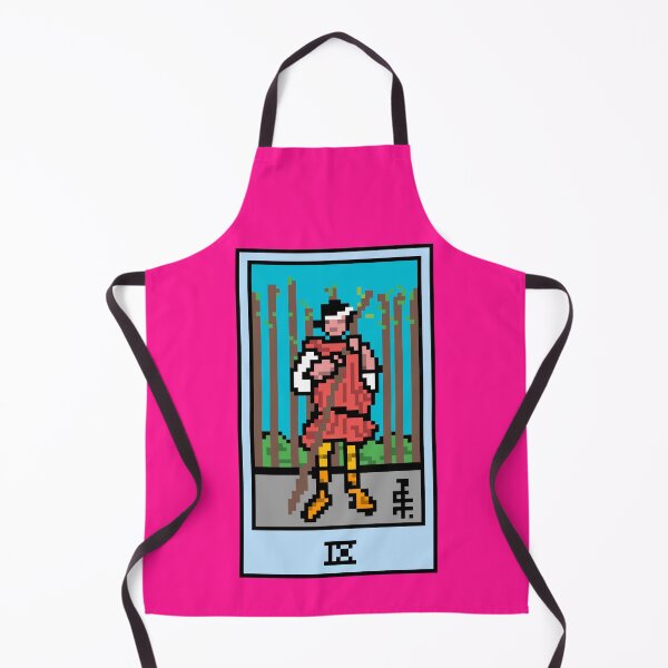 Item preview, Wait, is this pixel art tarot? Pink - Minor Arcana 'Nine of Wands' (Design for T-shirt, stickers and other accessories) designed and sold by Pixel Waite.
