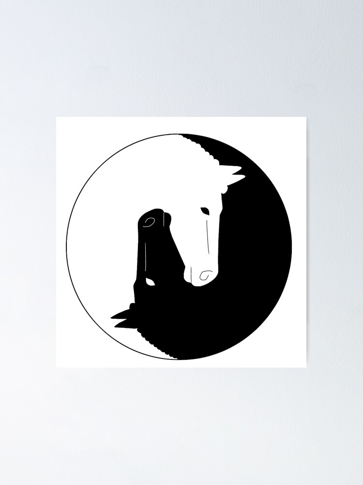 “Horse yin yang” Poster for Sale by jf-equineart | Redbubble