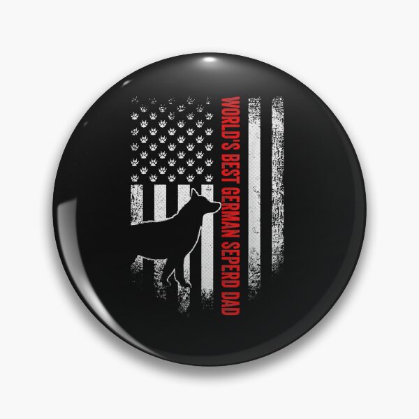 Artikelvorschau, Vintage American Flag World's Best German Shepherd Dad Funny entworfen und verkauft von TristanPierre.