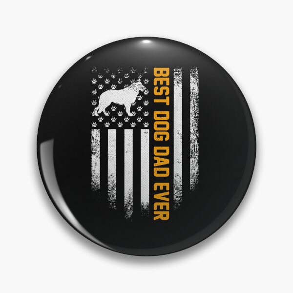 Artikelvorschau, Vintage USA Best German Shepherd Dog Dad Ever American Flag entworfen und verkauft von TristanPierre.