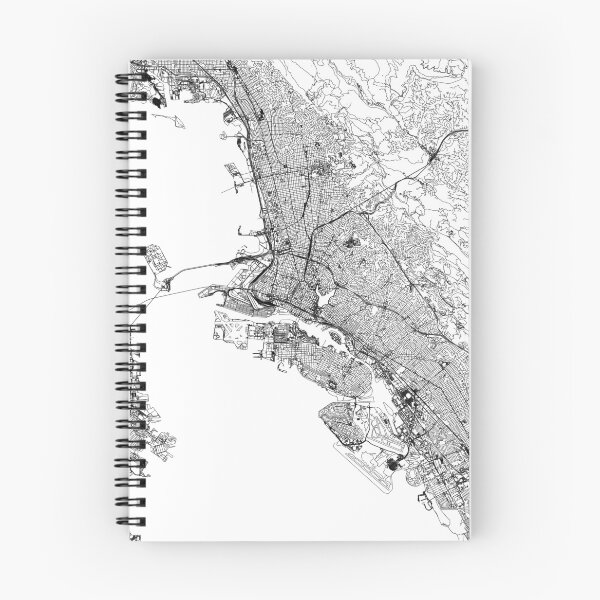 Item preview, Oakland White Map designed and sold by multiplicitymap.