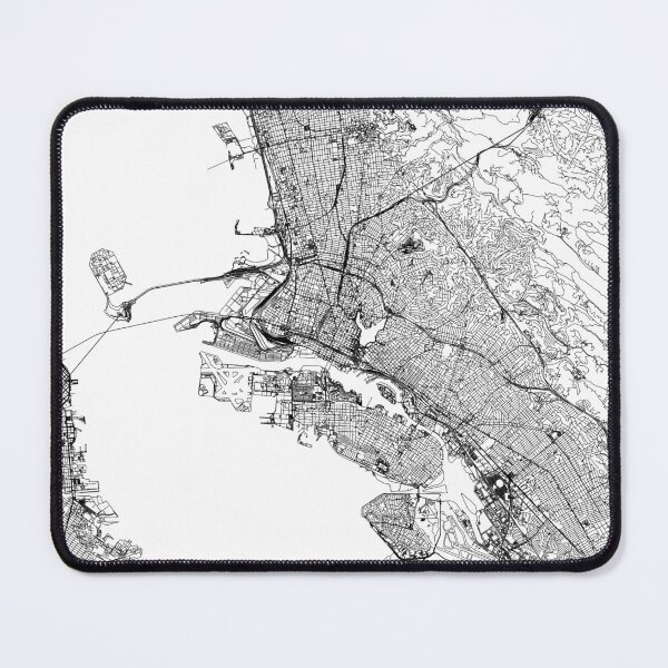 Item preview, Oakland White Map designed and sold by multiplicitymap.