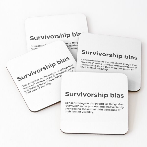 Item preview, Survivorship bias black designed and sold by EdimQuotes.