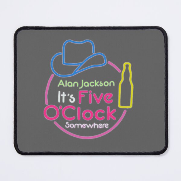 Aperçu de l'œuvre Alan Jackson, c'est cinq heures Somwhere Neon créée et vendue par MarCheshier.