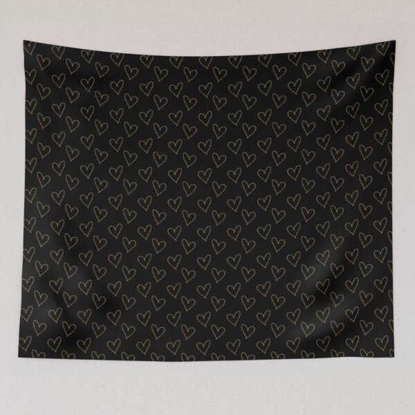 Item preview, golden hearts pattern,  designed and sold by LuFilu.