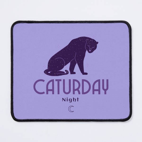 Item preview, Caturday Night Purple Universe Black Panther On Saturday - Funny Animal Puns designed and sold by NameZpod.