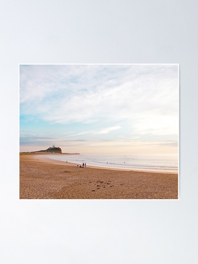 "Nobbys Beach and Lighthouse " Poster for Sale by Bellamaree Redbubble