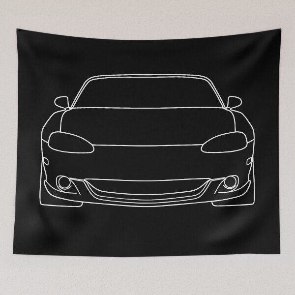 Item preview, Mazda Miata MX5 NB front white lines best t-shirt design designed and sold by EdimDesign.