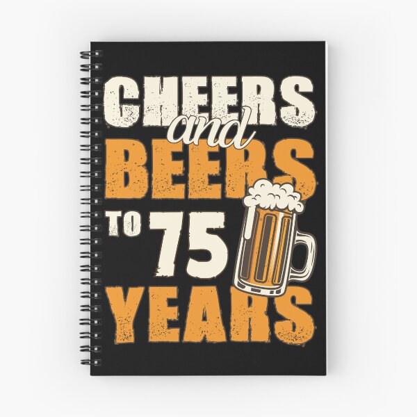Item preview, Cheers and Beers to 75 years, funny birthday gift designed and sold by HeavyStyle.