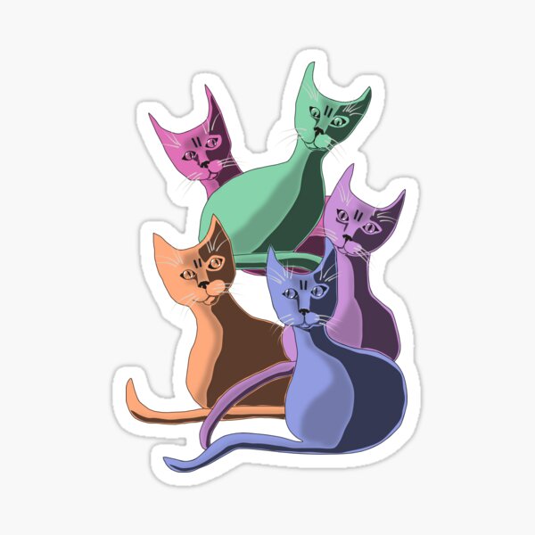 Catz Catz Catz pastel Sticker