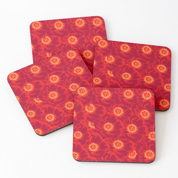Item preview, Red flowers hand draw pattern designed and sold by Giree07.