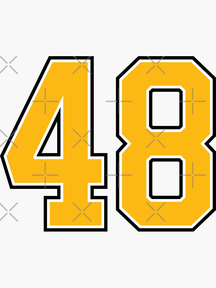 Number 52 lucky sports jersey fifty two Sticker for Sale by HeavyStyle