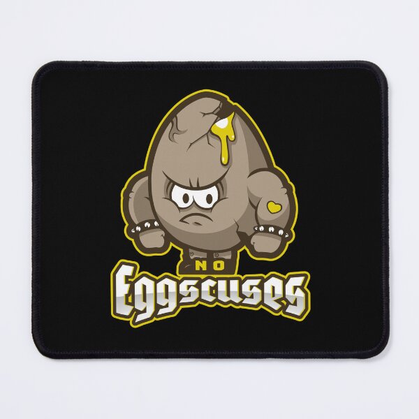 Artikelvorschau, No Eggscuses Angry Buff Cracked Egg -  Workout Motivation entworfen und verkauft von NameZpod.