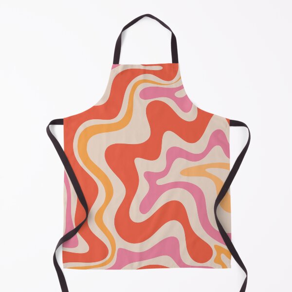 Item preview, Retro Liquid Swirl Abstract Pattern in Retro Pink and Orange designed and sold by kierkegaard.