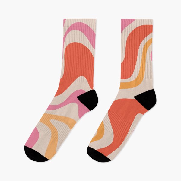 Item preview, Retro Liquid Swirl Abstract Pattern in Retro Pink and Orange designed and sold by kierkegaard.