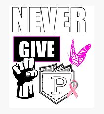 never give up colon cancer shirt Photographic Print
