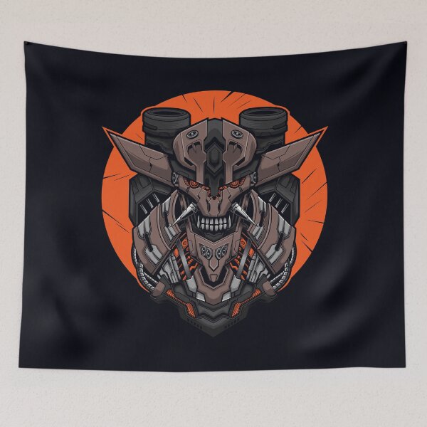 Item preview, Artistic Mecha Samurai Onimask - unique design designed and sold by Froyd Wess.