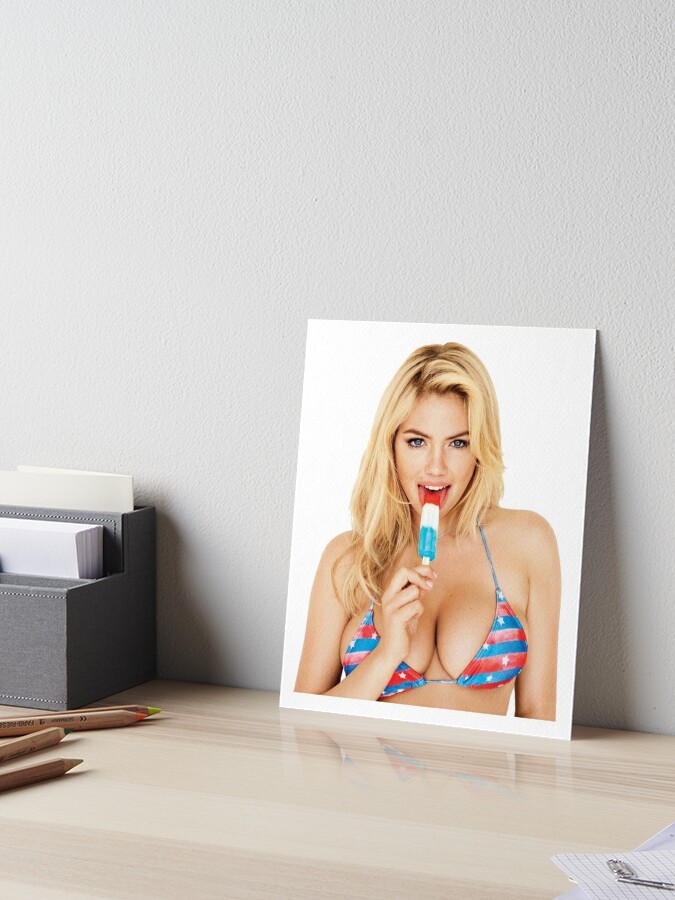 A Kate Upton Wallpaper In Black Bikini 8x10 Photo Print