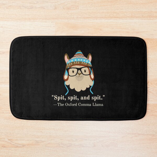 Item preview, Oxford Comma Llama spit tan blue designed and sold by Anibal Davis.