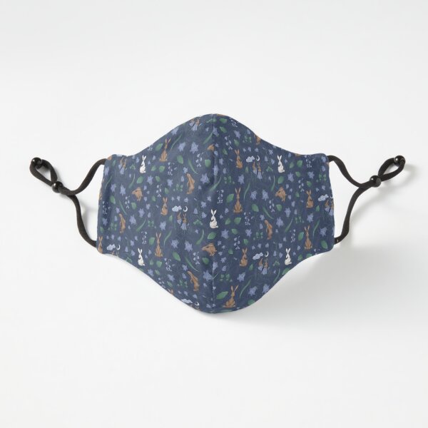 Indigo hares and harebells Fitted 3-Layer