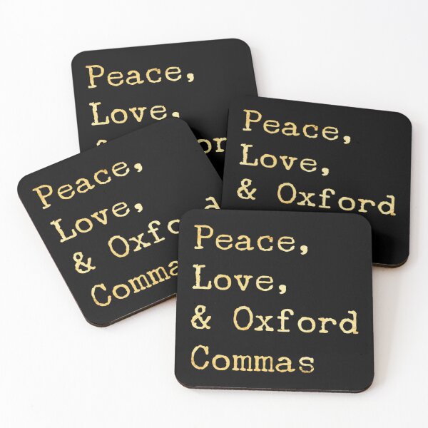 Item preview, Peace, Love, and Oxford Commas designed and sold by Anibal Davis.