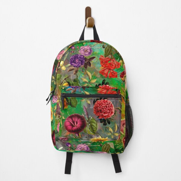 Item preview, Vintage flowers and roses exotic summer garden, botanical pattern, floral illustration, green vintage floral designed and sold by ZeinabTaha.
