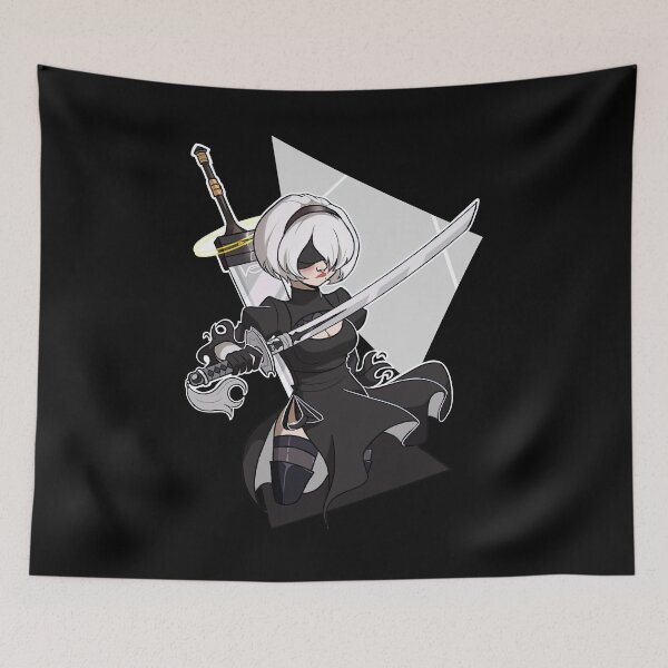 Artikelvorschau, 2B Nier Automata Harajuku Druck Kawaii Tshirt Sommer entworfen und verkauft von DelbertUnique.