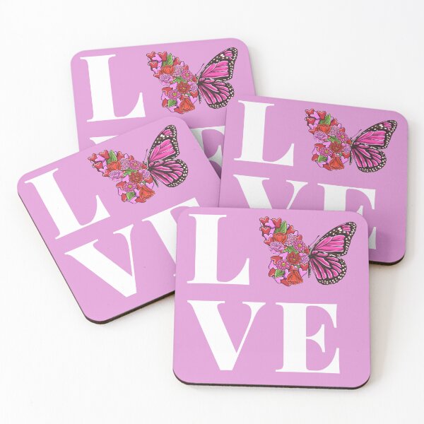 Item preview, Pink Love Butterfly with half flowers for butterflies girl  designed and sold by Click-Like.