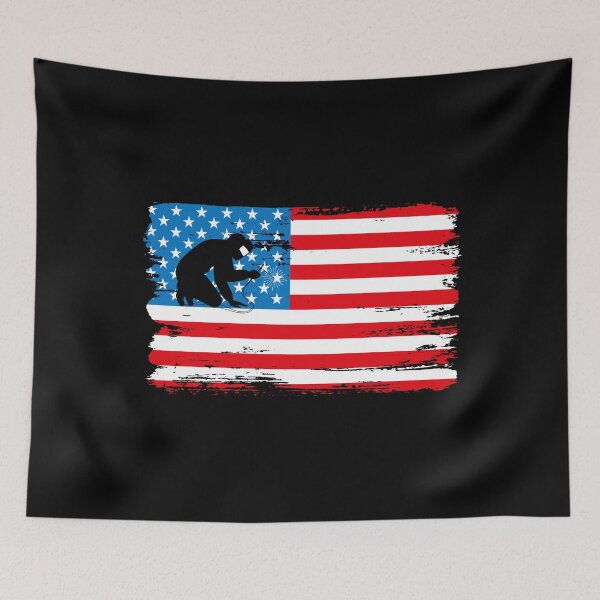 Item preview, American Welder Flag 4th of July Patriotic Welding designed and sold by abulfaruque.
