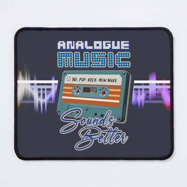 Item preview, Retro Music : Cassette Tape - Analogue Music Sounds Better - 80s Pop Rock New Wave (Cyan Blue) designed and sold by RetroTeeStudio.