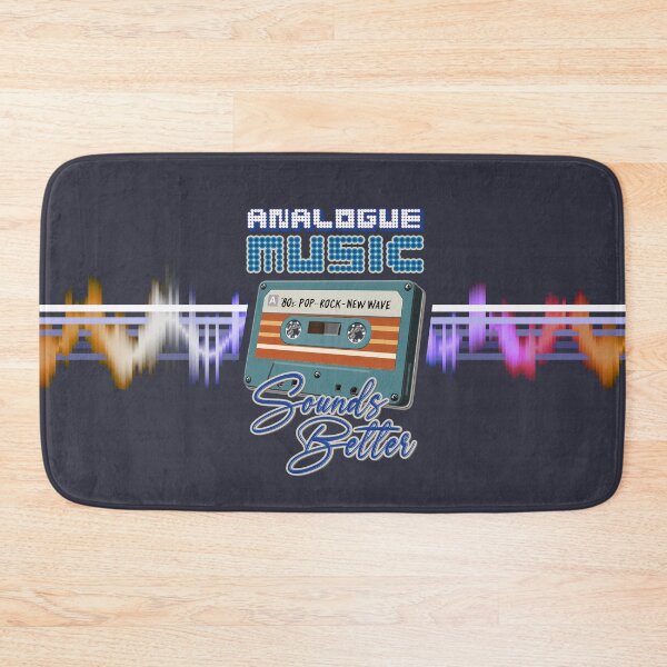 Item preview, Retro Music : Cassette Tape - Analogue Music Sounds Better - 80s Pop Rock New Wave (Cyan Blue) designed and sold by RetroTeeStudio.