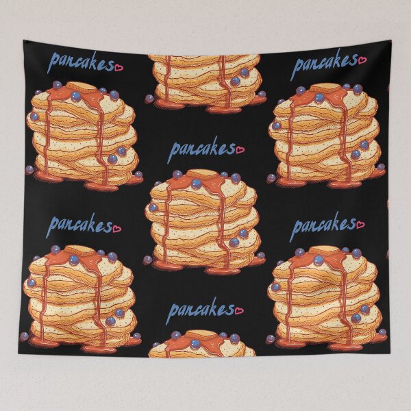 Item preview, blueberries pancakes hand drawn  designed and sold by SherriK2360808.