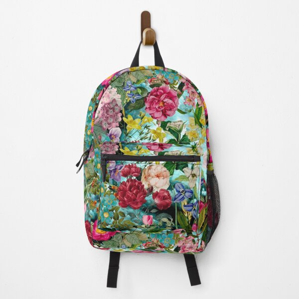 Artikelvorschau, Elegante Vintage Blumen lila Blumen und Rosen, botanisches Muster, Vintage Blumenillustration, Aqua Baby blau Blumen Design entworfen und verkauft von ZeinabTaha.