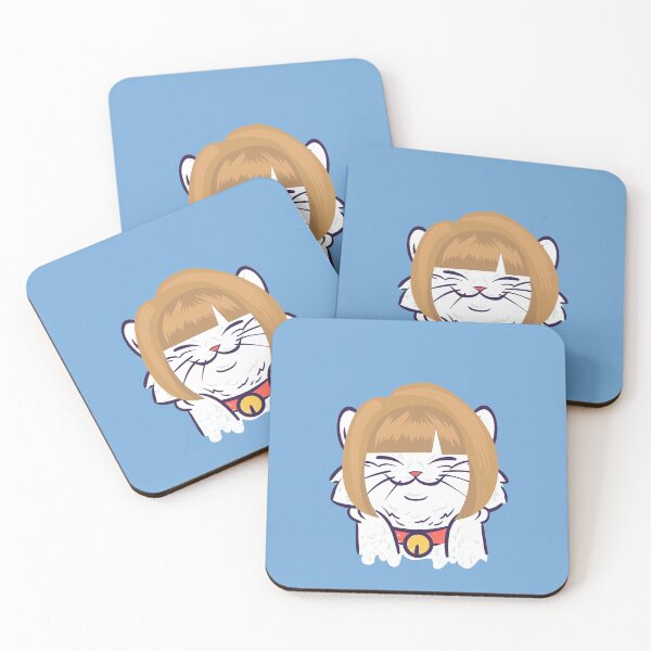 Item preview, Funny Cute Cat With A Wig / Sweet White Cat With A Blonde Wig  designed and sold by haRexia.