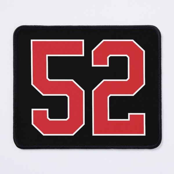 Item preview, Sports Number 52, red black color lucky sport fifty two designed and sold by ArtIsParty.