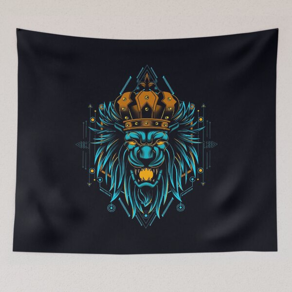 Item preview, Artistic Mythical Lion King - unique design designed and sold by Froyd Wess.