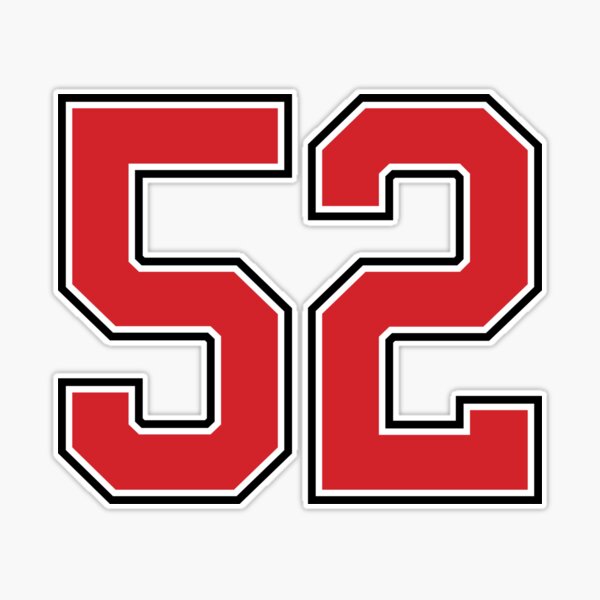 Sports Number 44, red black color lucky sport forty four Sticker for Sale  by ArtIsParty