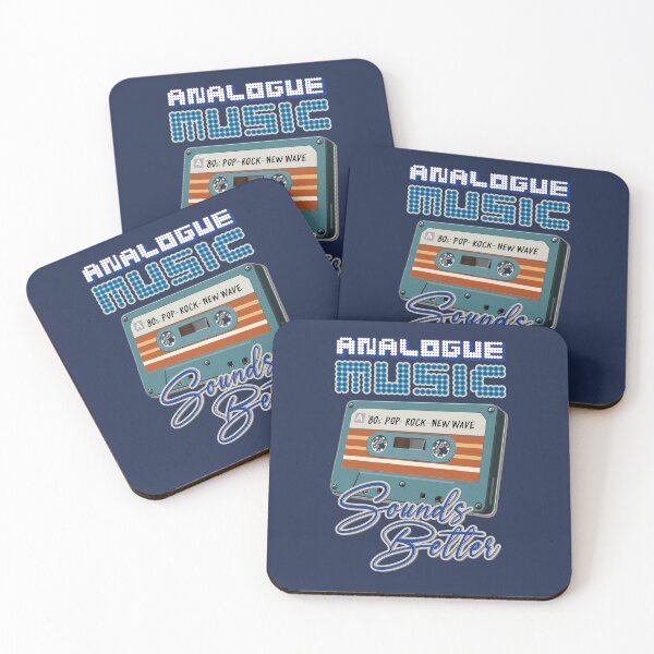 Item preview, Retro Music : Cassette Tape - Analogue Music Sounds Better - 80s Pop Rock New Wave (Cyan Blue) designed and sold by RetroTeeStudio.