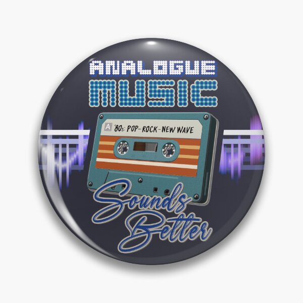 Item preview, Retro Music : Cassette Tape - Analogue Music Sounds Better - 80s Pop Rock New Wave (Cyan Blue) designed and sold by RetroTeeStudio.