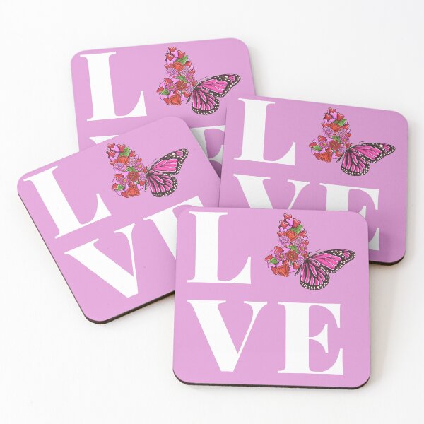 Item preview, Pink Love Butterfly with half flowers for butterflies girl  designed and sold by Click-Like.