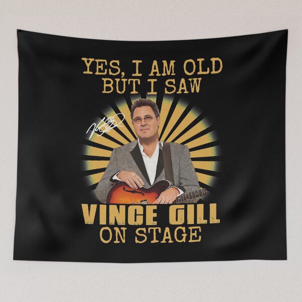 Item preview, So Funny Yes I'M Old But I Saw Vince Gill On Stage Classic Fans designed and sold by Magnoliamitchel.