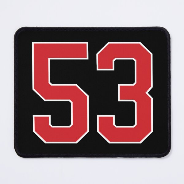 Item preview, Sports Number 53, red black color lucky sport fifty three designed and sold by ArtIsParty.