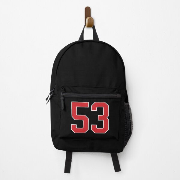 Vista previa del artículo con la obra «Número deportivo 53, color rojo y negro, deporte de la suerte cincuenta y tres», diseñado y vendido por ArtIsParty.