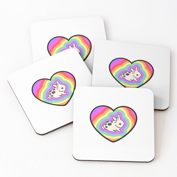Item preview, Easter Bunny in Rainbow Heart   designed and sold by wigobun.
