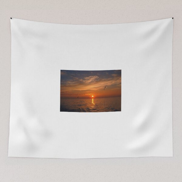 Item preview, Sunset with seagulls designed and sold by johnmorris.