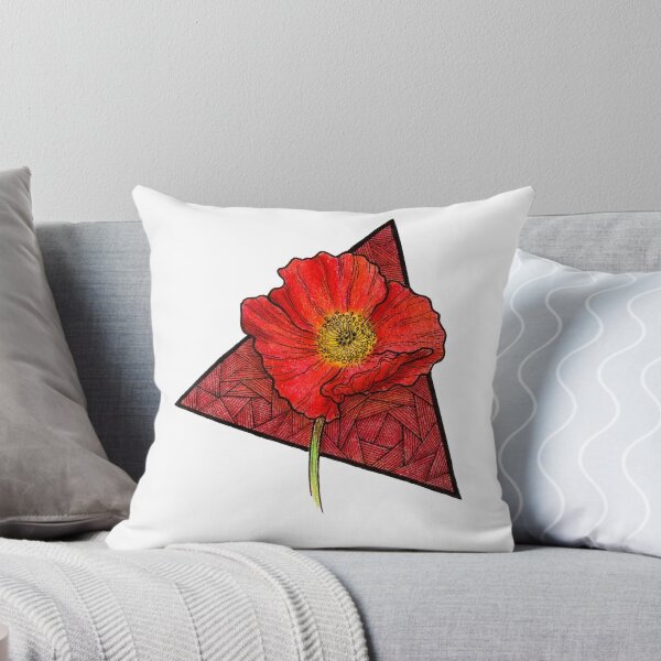 Item preview, Poppin' Red Poppy Triangle designed and sold by Art by Sylph.