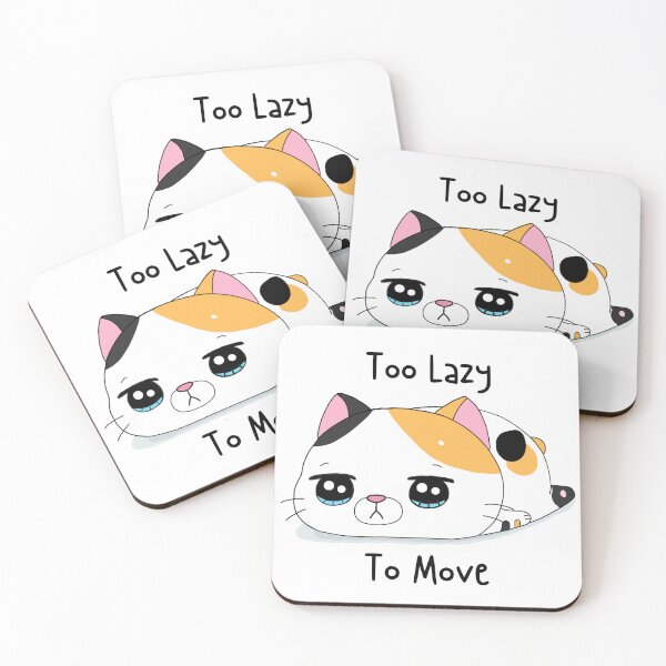 Item preview, Too Lazy To Move Cute Calico Cat designed and sold by quinellie.