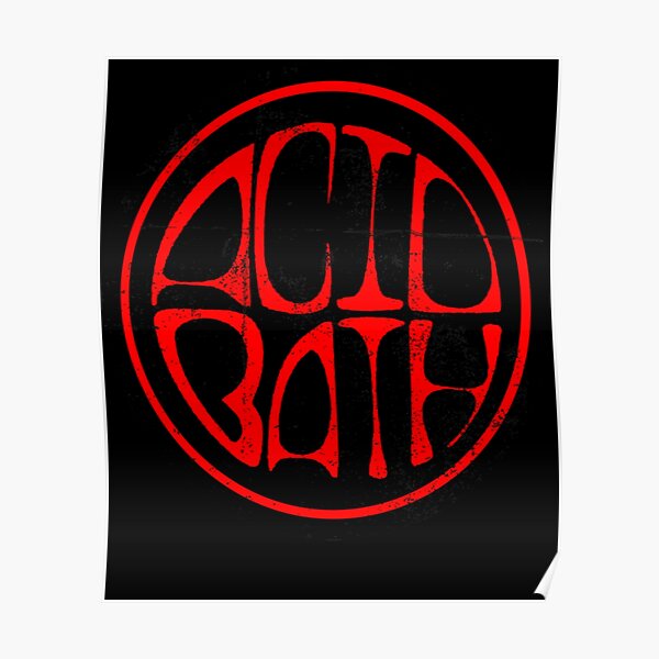 "Retro Logo Acid Funny Art Bath Band Circle Logo " Poster for Sale by