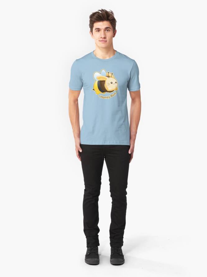 Alternate view of Cute Honey Bun Bunny Slim Fit T-Shirt